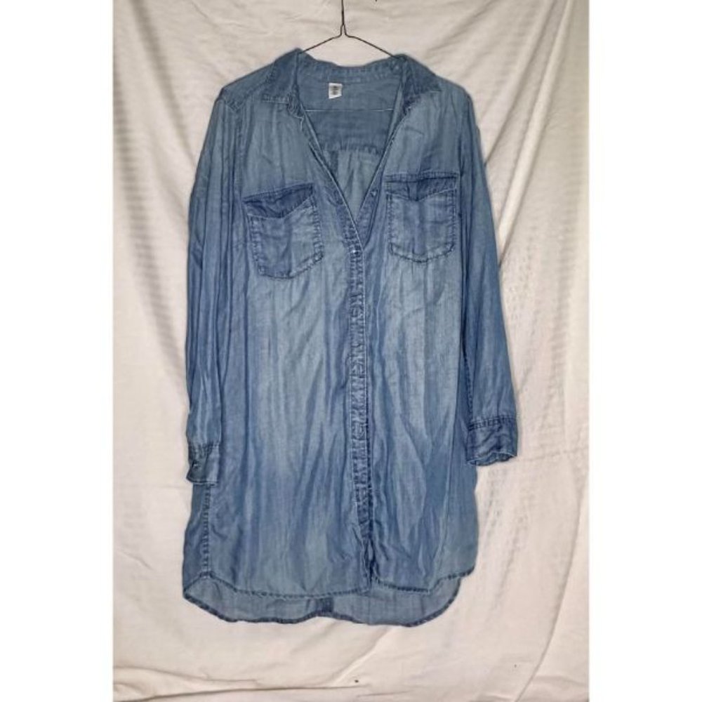 H&M+ Shirt Dress Light Denim Blue Size 8